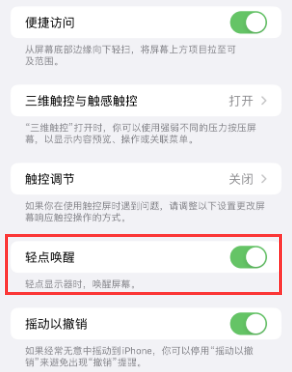 洛南苹果授权维修站分享iPhone轻点无法唤醒怎么办 